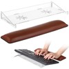 Acrylic Keyboard Riser, 13.6×6.3×1.8" Anti-Slip Keyboard Stand with Leather Wrist