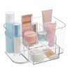 STORi Bliss Clear Makeup Organizer for Countertop, Divided Bathroom Organizer