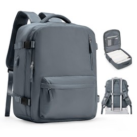 VGCUB Lightweight Travel Backpack for Women Men,Carry on Backpack Flight Approved Luggage,Water Resistant Laptop College Work Backpack Personal Item Daypack Bookbag Mochila de Viaje,Grey blue