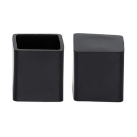 Flyshop Non-Marking PVC Patio Chair Leg Caps Furniture Chair Leg Floor Protectors Square Black 10Pcs, 3/4 Inch x 3/4 Inch, 19mm x 19mm
