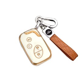 Key Fob Cover for GS450h GS460: Key Fob Case Fit for Lexus GS350 RX350 GS430 GS300 GX460 IS350 IS250 IS250C IS350C ISF LS460 ES35 LS460 ES350 LS600h LS600hL LX570 RX450h HS250h 2005 to 2019 (White)