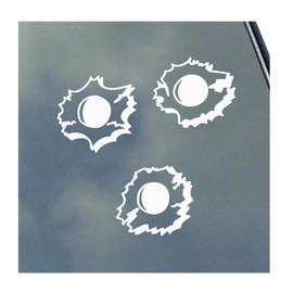Bullet Holes Vinyl Sticker Decal Military Veteran Gangsta