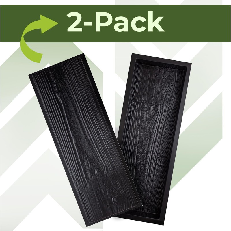 BETONEX Big DIY Precast Concrete Molds 2 pcs Wooden Pavers