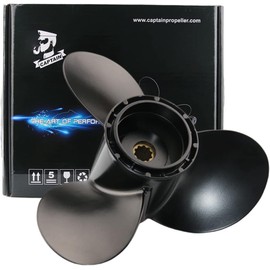 Boatman Boat Aluminum Propeller 10 1/4 x 15 fit Suzuki Outboard Engine DT20/25/30HP DF25HP,10 Spline Tooth