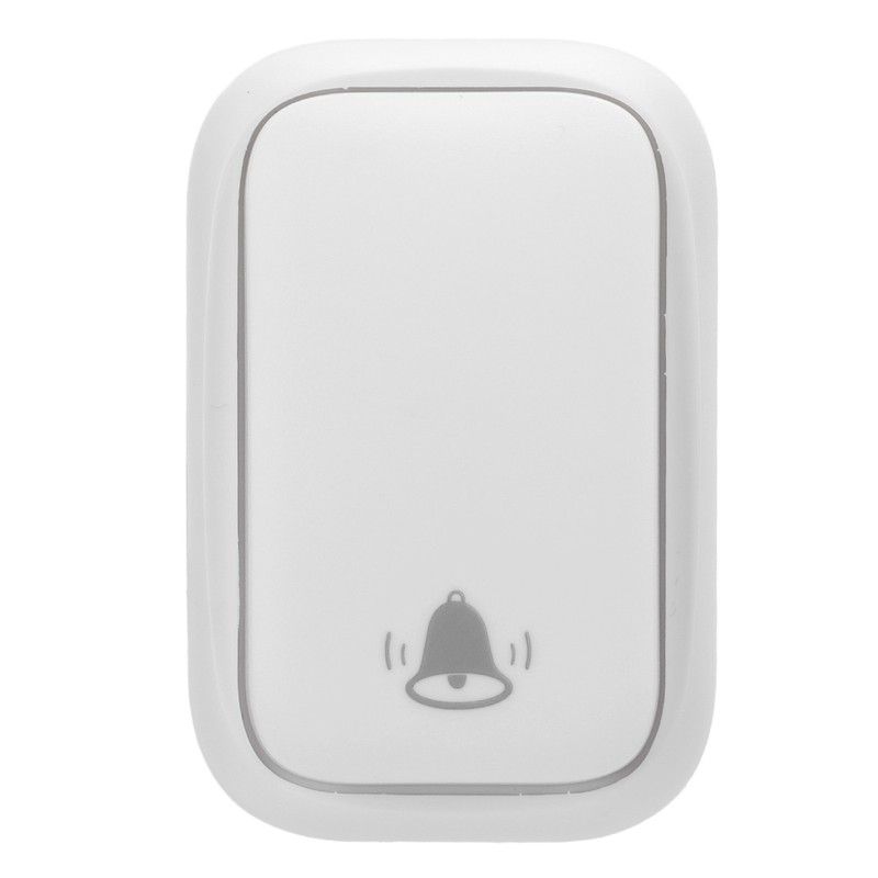 Self Powered Cordless Doorbell Waterproof Long Range Battery Free White