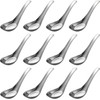 Stainless Steel Soup Spoons Dinner Spoons Set of 12 Chinese