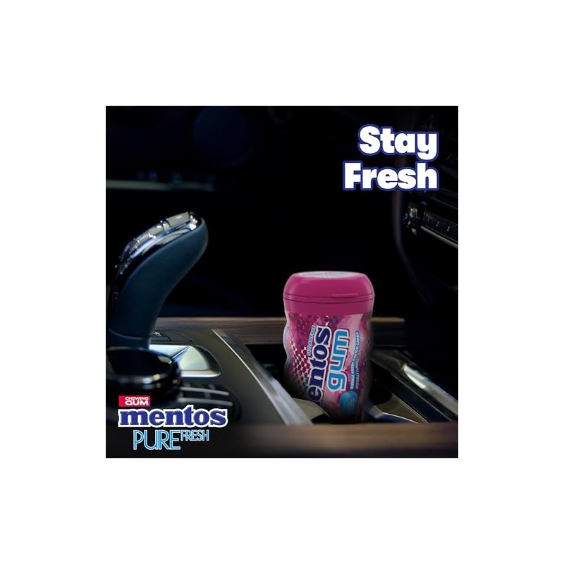 Mentos Pure Fresh Sugar-Free Chewing Gum with Xylitol, Bubble Fresh