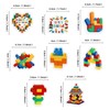 Cyodoos 40pcs Edible Building Block Cupcake Toppers - Boy &