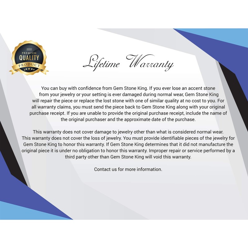 Gem Stone King 4.03 Cttw Blue Sapphire Engagement Ring For