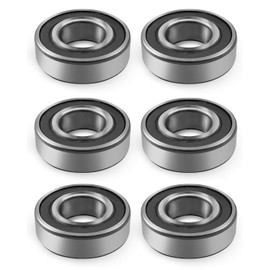 AUGREX 6 Pcs Deep Groove Ball Spindle Bearings Ball Double Rubber Seal Replace 116-0720 104-6325 Fit for Toro Exmark Wheel Horse Deck Spindle Bearing