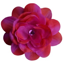 Rose Flower Hair Clip (Hot Pink)
