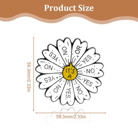 QJIBOVM Daisy Flower Pins Cute Rotatable Pins Gifts Suitable for Kids Teens Women and Men