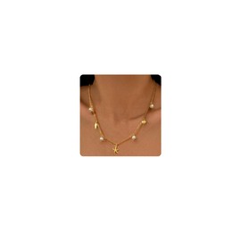 SKYFUN Shell Necklace for Women Gold Sea Shell Starfish Pearl Charm Necklace Boho Summer Beach Travel Vacation Bohemian Collar Jewelry