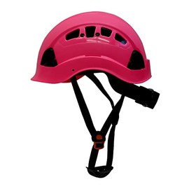 RK-SAFETY Adjustable ABS Climbing Helmet, 6-Point Suspension, Designed for Climbing, Riding and Construction-HI VIS Pink
