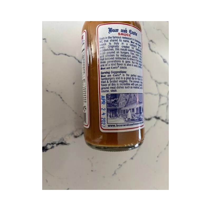 Boar and Castle Sauce. The original since 1932. Three 12