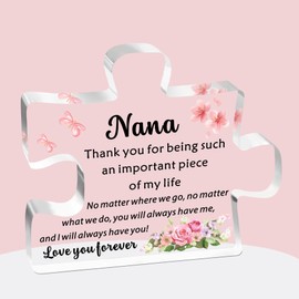 SDOFY Gifts for Nana - Nana Birthday Gifts Nana Gifts Acrylic Block Puzzle Presents for Nana from Grandchildren Nana Mothers Day Christmas Gifts