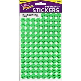 Trend SuperSpots Stickers Neon Green Smiles T-46140 Smile Green 800 Stickers