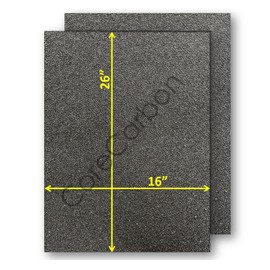CoreCarbon Foam Furnace Door Filter for Mobile, Manufactured and Modular Homes 16x26x.25 (2-Pack)