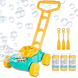 ArtCreativity Bubble Lawn Mower for Kids, Electronic Bubble Blower Machine, Summer Outdoor Push Toys for Kids, First Birthday Gift for Boys and Girls (Gender-Neutral)