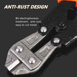 Heavy Duty Bolt Cutter, 14 Inches, Spring Loaded Wire Cable Cutter