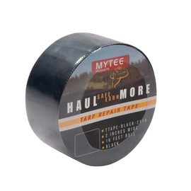 Mytee Products 8.8 oz Waterproof Black Vinyl Tarp Repair Tape 2 Inch x 16 FT with Heavy Duty Adhesive Backing - Tarp Patch Kit, Tarp Repair Kit