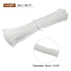 sourcing map 98Ft 1/3 inch (8mm) Polypropylene Rope, Diamond Braided