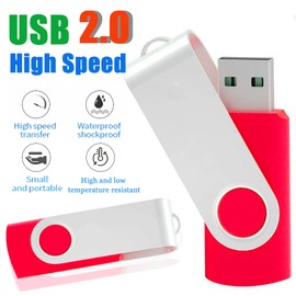 64GB Swivel USB 2.0 Flash Drive 10Pack USB Drive 64GB Pack of 10 USB Memory Stick Bulk - Portable Thumb Drive 64GB 10 Pack for Data Storage and File Sharing in Home & Office（64GB USB Stick 1O Pack）