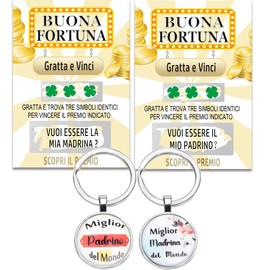 MKISHINE 2 Scratch Cards Godparents in Italian