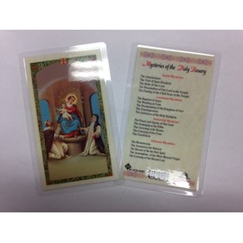 Holy Prayer Cards for The Mysteries of The Holy Rosary Set of 2 in English HC9-042E.