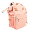 Pink Diaper Bag Backpack Multi Compartment Waterproof Large Capacity Travel