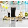 Homiu Cocktail Shaker Set Black and Gold 5-Piece, Stainless Steel