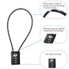 SISAV 3 Digit Cable Combination Lock 5 inches Cable for