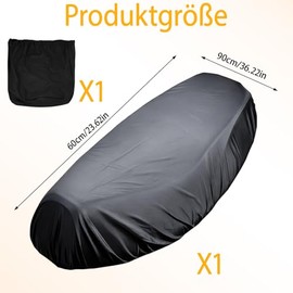 Motorcycle Seat Cover Universal 23.6 x 36.2 inches, Waterproof Oxford Fabric, Seat Cover with Elastic Band, Includes Storage Bag