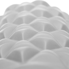 COM-FOUR® Yoga Roller, Stimulating Fascia Roller - Promotes Blood Circulation and Relaxation After Work, Fitness, Yoga, Training & Sports (Grey)