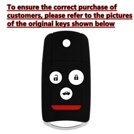 EJOAOJE Smart Key Protective Shell for Acura Key Fob Cover with Keychain Fits for Acura MDX RDX TL TSX ZDX Remote Fliping Key Vehicle Accessories