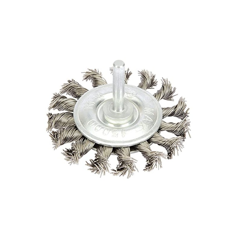 Draper 41434 Twisted Wire Wheel Brush, 75mm,Blue