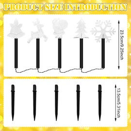 GAROMIA LED Garden Stake Christmas Acrylic Christmas Lighting Outdoor Lighting Christmas Winter Advent Outdoor Decoration for Garden Patio Elk
