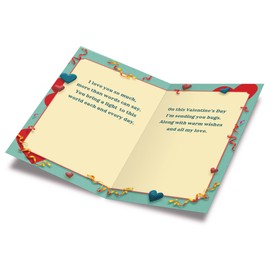 Valentine's Day Card For Grandson, Prime Greetings, Made in America, Eco-Friendly, Thick Card Stock with Premium Envelope 5in x 7.75in, Packaged in Protective Mailer