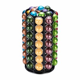 FlagShip for Nespresso Pod Holder Coffee Pod Carousel for Vertuo Pod Storage with Extra Space 360° Silent Rolling (100+ Pods Capacity)