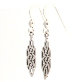 Touch Jewellery 925 Sterling Silver Celtic Knot Work Drop Earrings