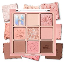 Holika Holika My Fave Mood Eye Palette 8g, Shell on the Beach, 1 pc / 홀리카홀리카 마이페이브 무드 아이 팔레트 8g, 쉘온더비치, 1개