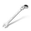 DURATECH 17mm Flex-Head Ratcheting Combination Wrench, Metric, 72-Tooth, CR-V Steel