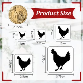 OLYCRAFT 480Pcs 4 Styles Black Menu Choice Stickers 1.5 Inch Self-Adhesive Food Choice Sticker Rooster/Carrot/Fish/Cattle Wedding Meal Stickers Indicator Sticker for Place Card Wedding Party Supplies
