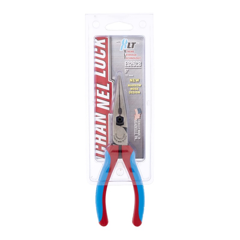 Channellock e326cb 15.24 CM長い鼻プライヤー、Eシリーズ、XLT、コードブルー