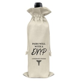 Graduation Wine Bag DNP Degree Wine Gift Bag Graduation Gift for Doctor Nurse Practice Med School Farewell Graduation Gifts