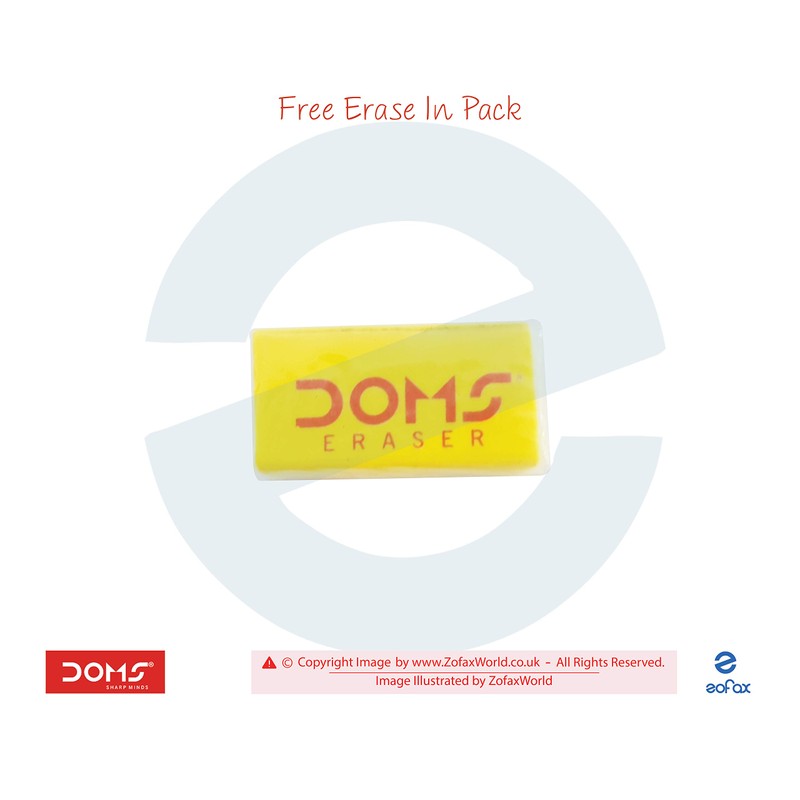 Doms Y1 HB Extreme Dark Triangular Pencils Eraser Sharpener School