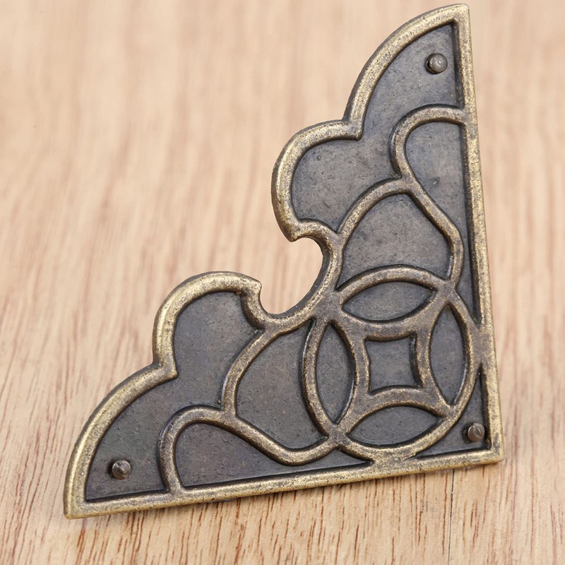 8pcs Corner Protectors Antique Corner Decorative Hardware Box Corner Wood