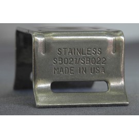 ISO SB022 Stainless Steel Bull's Eye Sign Mounting Brackets, Flared Leg w/no Bolt or Washer. 50 per Box