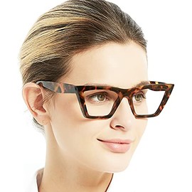 OCCI CHIARI Blocking Blue Light Reading Glasses Women 5.00 Computer Readers 5.0 Brown Durable Reader for Large Ladies 500
