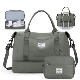 Travel Duffel Bag with Shoes Compartment, Carry on Overnight Weekender Bags for Women, For Spirit Airlines 18x14x8 Personal Item Bag